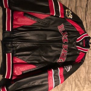 Chicago Blackhawks leather coat